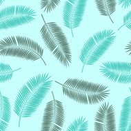 Palm Leaf Vector Seamless Pattern Background Illustration N3