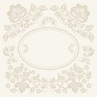 Vector background of floral pattern with traditional russian flower ornament N2