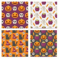 Set of Halloween seamless patterns N7