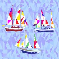 Background with ships N7