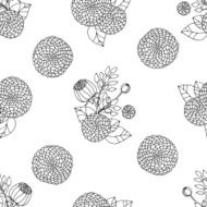 Seamless texture with asters N21