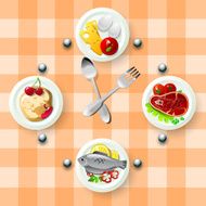 Watch with meals for healthy eating Healthy lifestyle concept