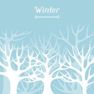 Winter background design with abstract stylized trees N4