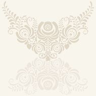 vector floral elements in gzhel style N2
