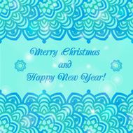 Christmas and New Year ornate cards N4