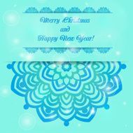 Christmas and New Year ornate cards N6
