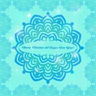 Christmas and New Year ornate cards N8