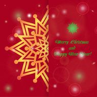 Christmas and New Year ornate cards N12