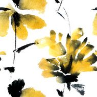 Yellow flowers pattern