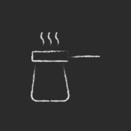 Coffee turk icon drawn in chalk