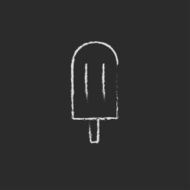 Popsicle icon drawn in chalk