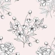 Seamless pattern with peony11-06