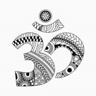 Zentangle style Aum symbol