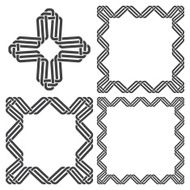 Set of knotting frames and cross
