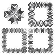 Set of knotting frames and celtic cross