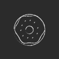 Doughnut icon drawn in chalk N4