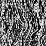 Black lace vector fabric seamless pattern N20