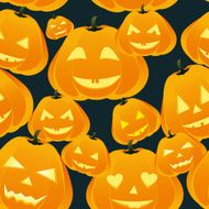 Seamless background with pumpkins Halloween pattern