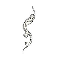 traditional hand drawn floral swirl N34