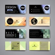 Set of modern design banner template in abstract style