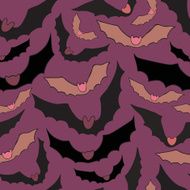 Seamless background with bats Vector illustration N2