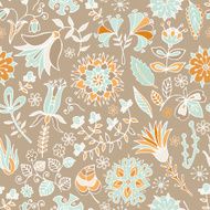 Vector seamless flowers pattern N4