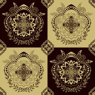 Yellow monochrome seamless pattern