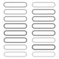 Set of vintage frames for header rounded rectangles