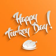 Happy Turkey Day - lettering Greeting Card