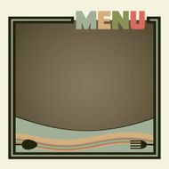 Restaurant menu vintage retro template