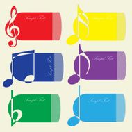 Music card for your text vector illustration