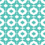 Vector Abstract Aqua Green Butterfly Diamond Seamless Pattern