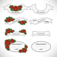 Christmas Flower Banner Set