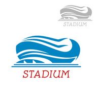 Modern sport stadium or arena icon