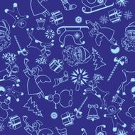 Christmas square seamless background