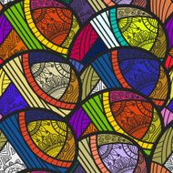 Seamless texture with abstract feathers