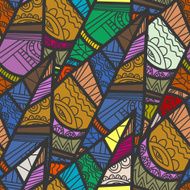 Seamless pattern with abstract feathers N20