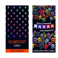 Halloween party invitation poster card design template