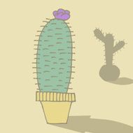 Cactus in a cartoon style