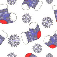 seamless winter Christmas pattern with socks N3