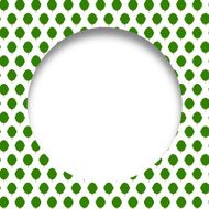 Rounded frame on trees pattern