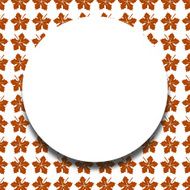 Frame on leaves pattern