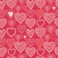 Hearts seamless pattern Valentine&#039;s Day