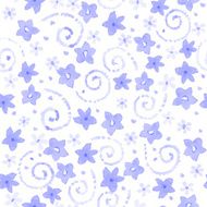 little cute watercolor flowers seamless pattern N3