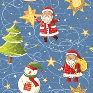 Seamless vector christmas new year pattern