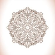 Vector ethnic oriental circle ornament