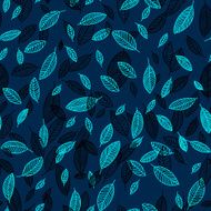 Flying leaves card vector seamless pattern background N4