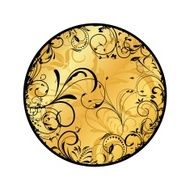 gold floral medallion