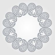 Ornamental round lace pattern circle background with many details