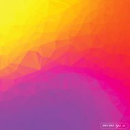 Abstract yellow orange and pink tone triangle geometrical Vector